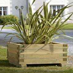 Square Wooden Planter 120